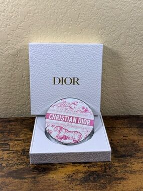 Dior beauty Pink Toile Compact graphic double sided mirror heavy duty